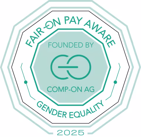 Gender equality certificate from Fair on pay aware for the year of 2025
